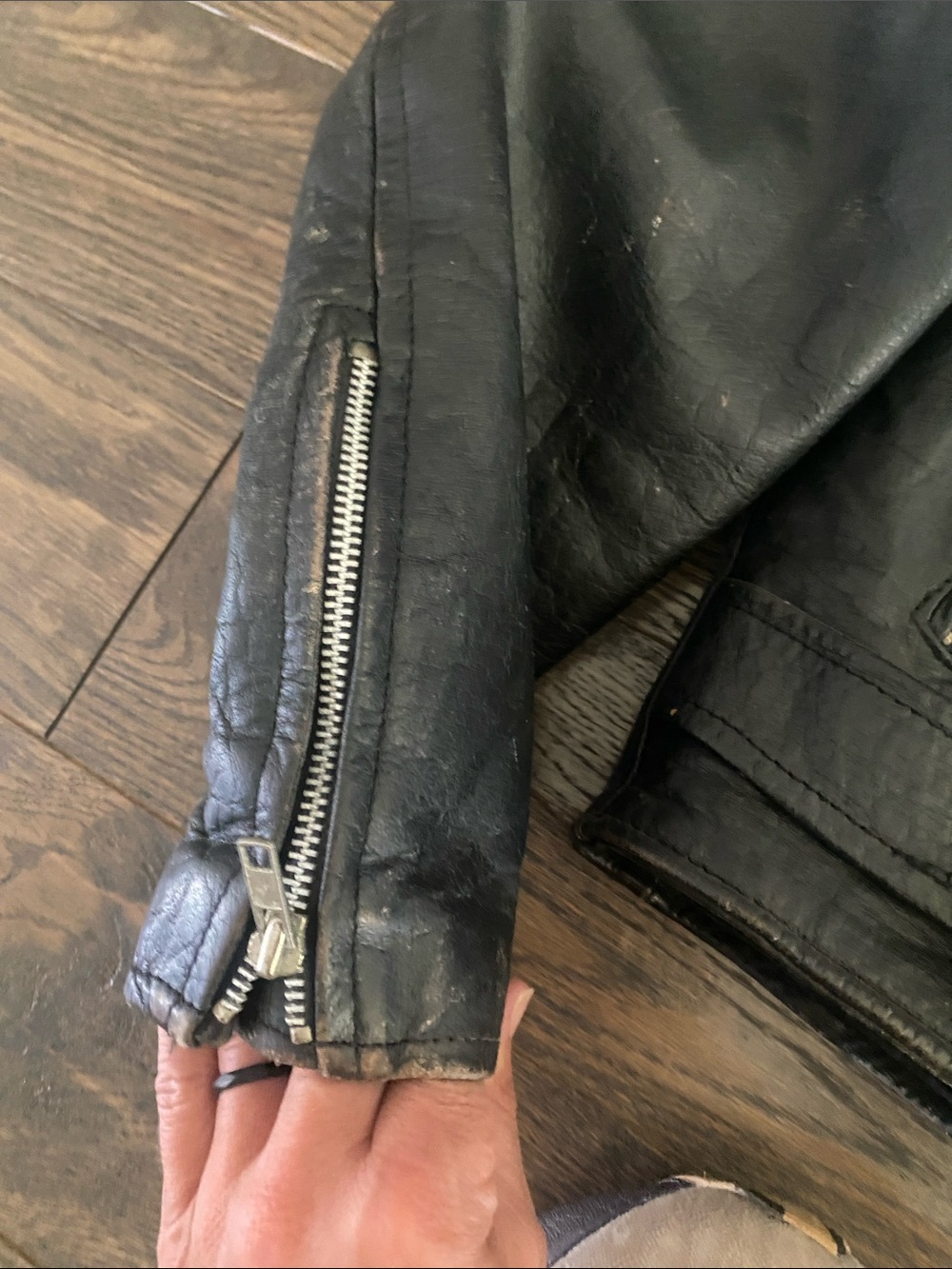 Wilson Black Leather Moto Jacket for Men - Picture 3 of 5
